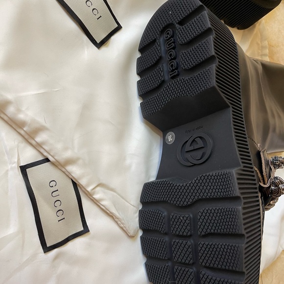 COPY - Gucci tiger head leather with rhinestone buckle ankle boot European 38 U… - Picture 5 of 9